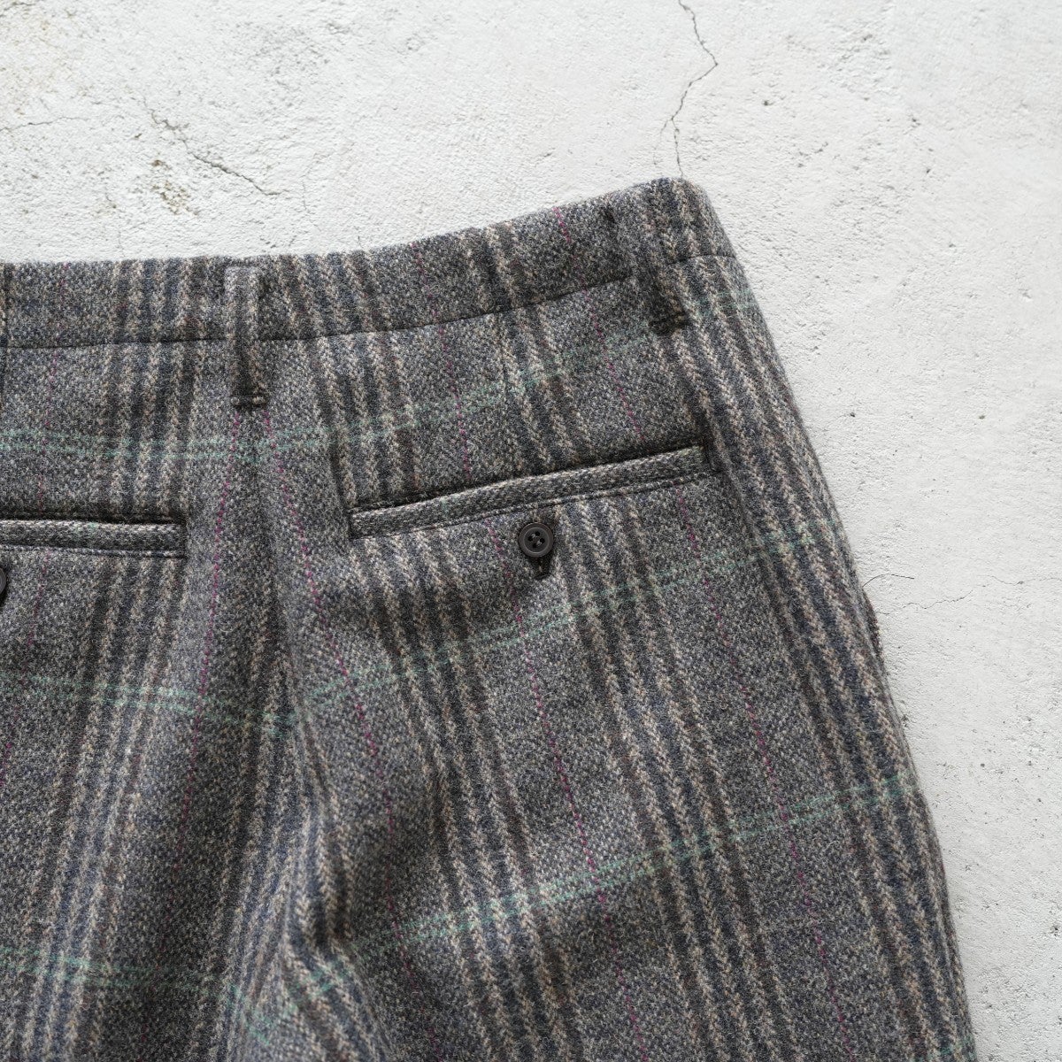 BRITISH WOOL CHECKED TROUSERS ブリティッシュウールチェックトラウザーズ