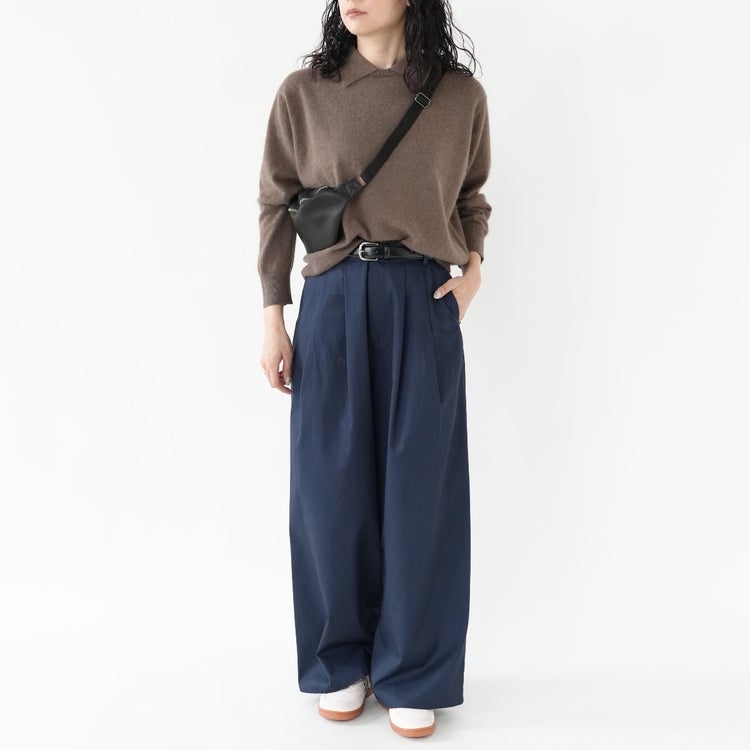 high gauze P/O with collar ハイゲージプルオーバーウィズカラー