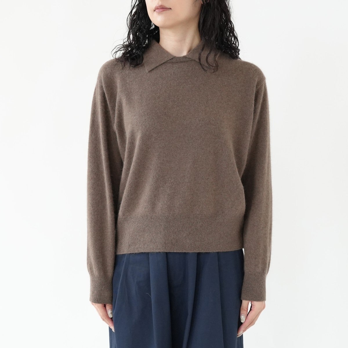 high gauze P/O with collar ハイゲージプルオーバーウィズカラー