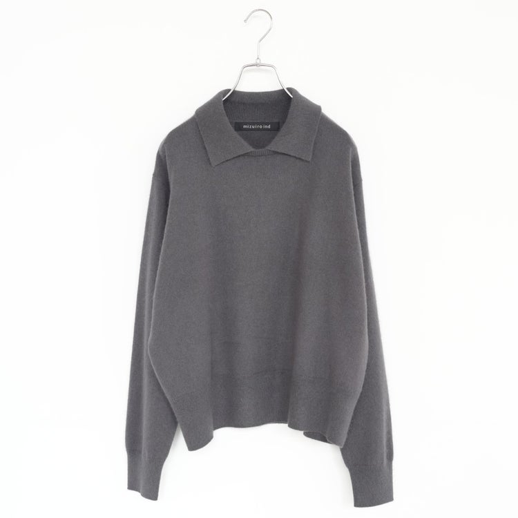 high gauze P/O with collar ハイゲージプルオーバーウィズカラー