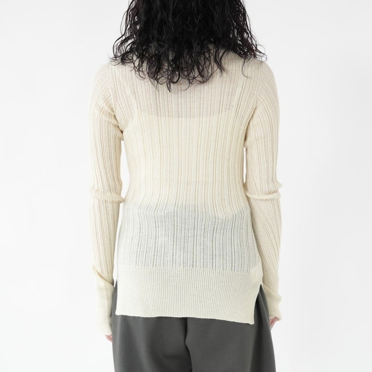 ROYAL BABY ALPACA RANDOM RIBBED-KNIT HIGH-NECK P/O ランダムリブニットハイネックプルオーバー