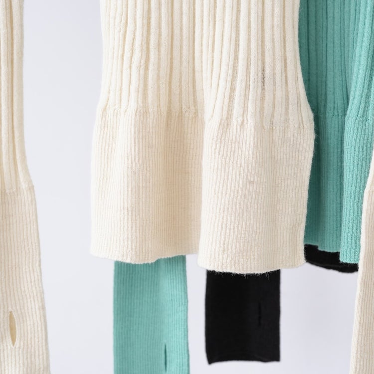 ROYAL BABY ALPACA RANDOM RIBBED-KNIT HIGH-NECK P/O ランダムリブニットハイネックプルオーバー