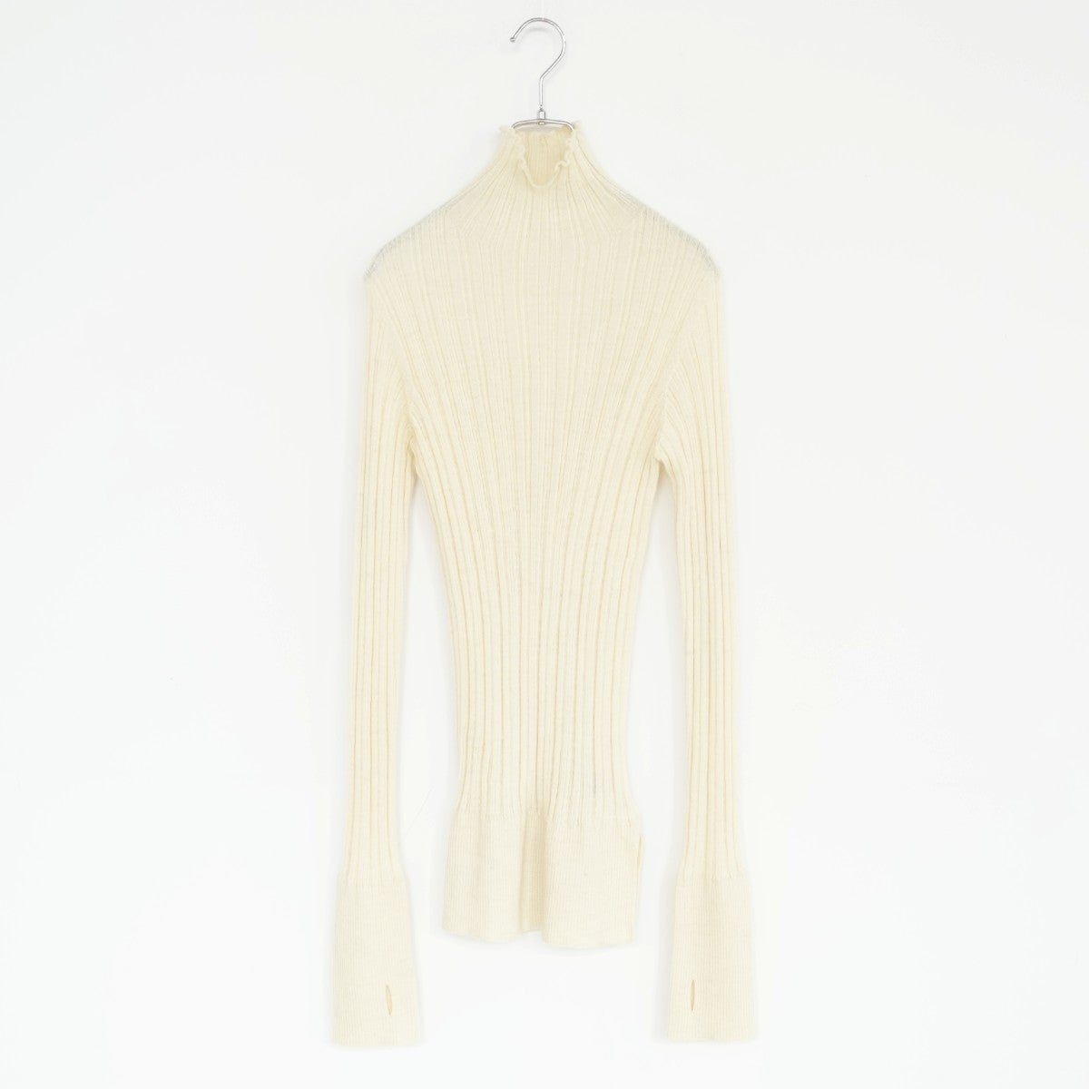 ROYAL BABY ALPACA RANDOM RIBBED-KNIT HIGH-NECK P/O ランダムリブニットハイネックプルオーバー