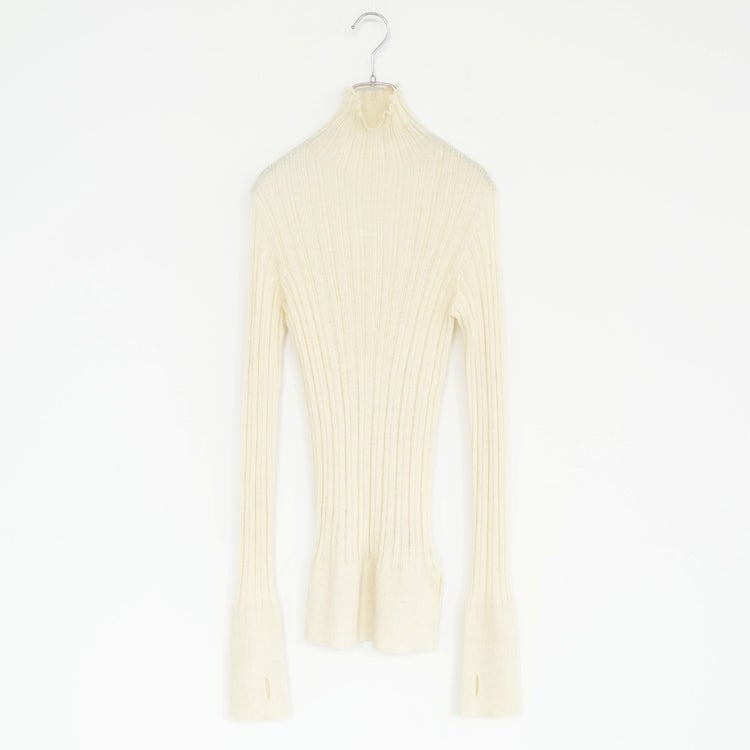 ROYAL BABY ALPACA RANDOM RIBBED-KNIT HIGH-NECK P/O ランダムリブニットハイネックプルオーバー