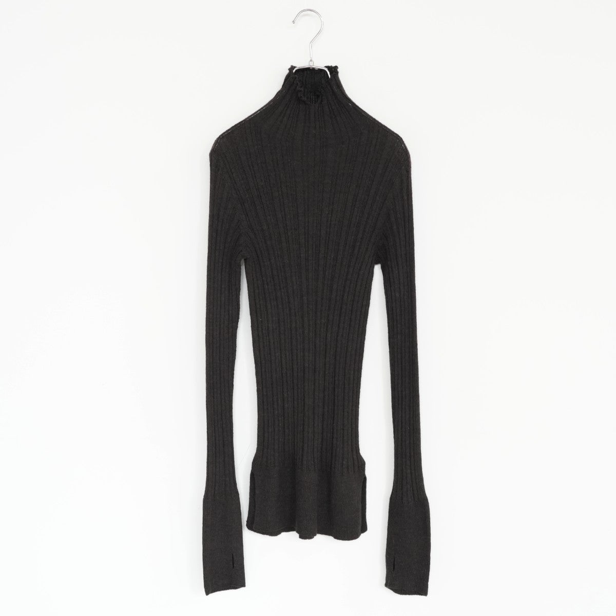 ROYAL BABY ALPACA RANDOM RIBBED-KNIT HIGH-NECK P/O ランダムリブニットハイネックプルオーバー