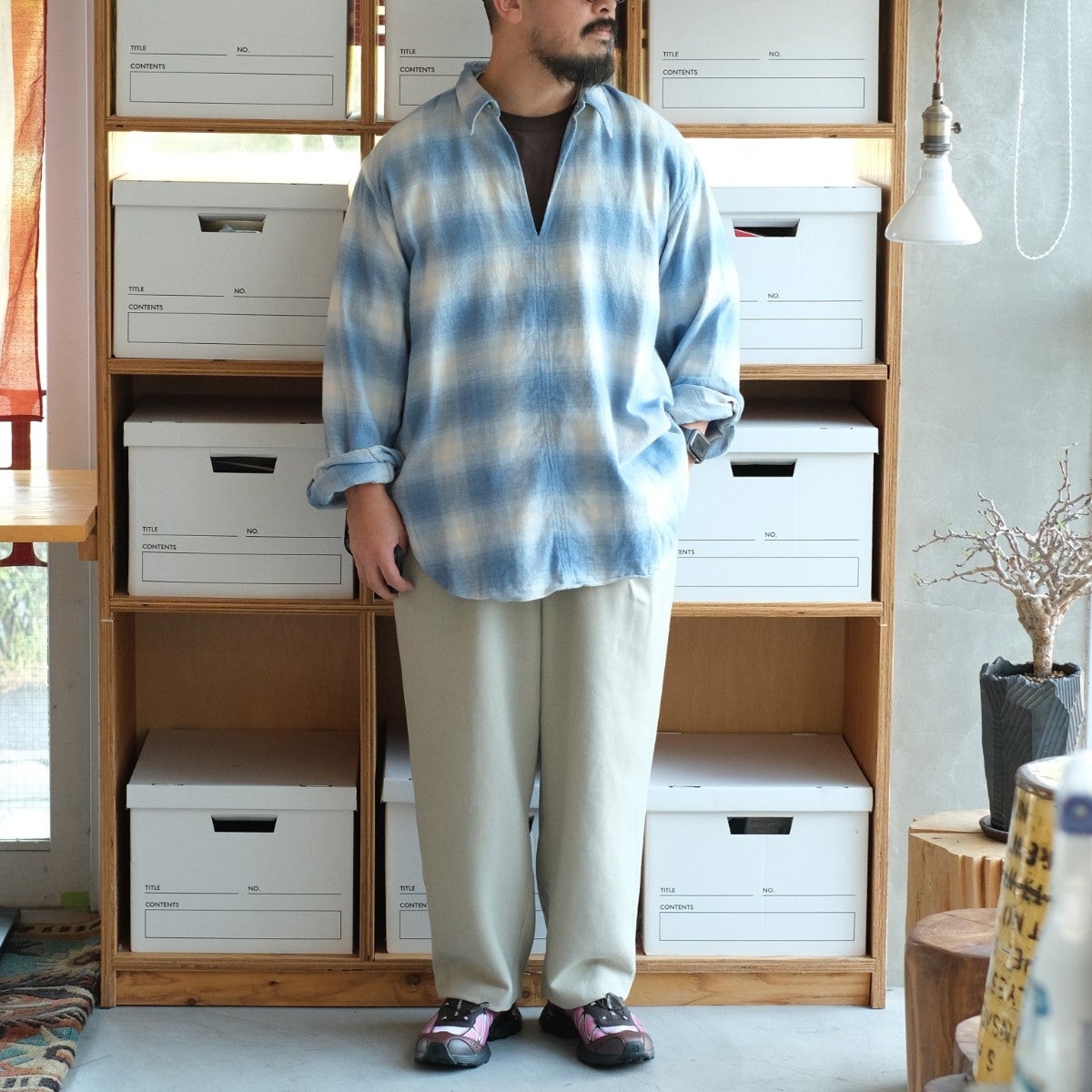 wide tapered slacks ワイドテーパードスラックス
