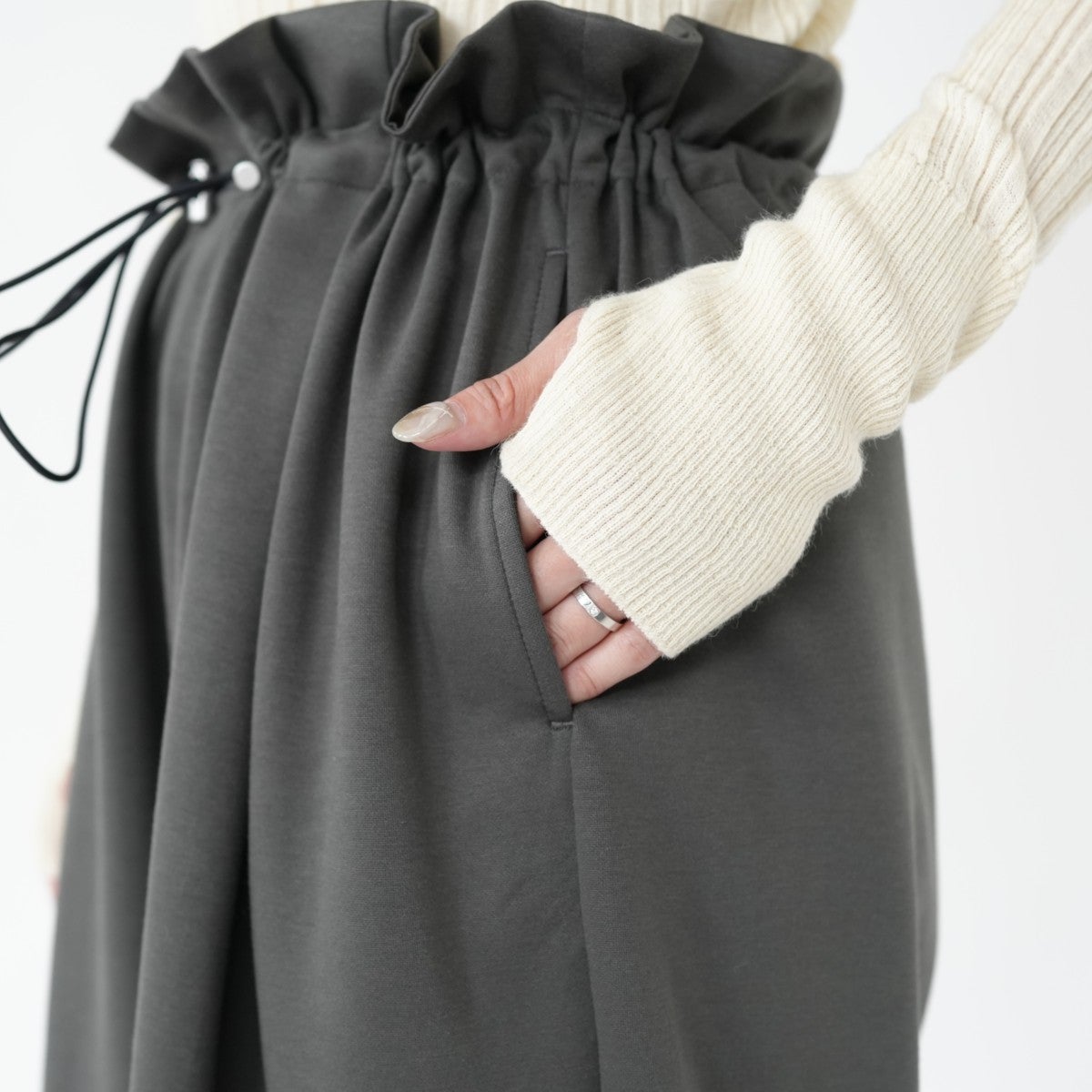 waist frill sweat pants ウエストフリルスウェットパンツ