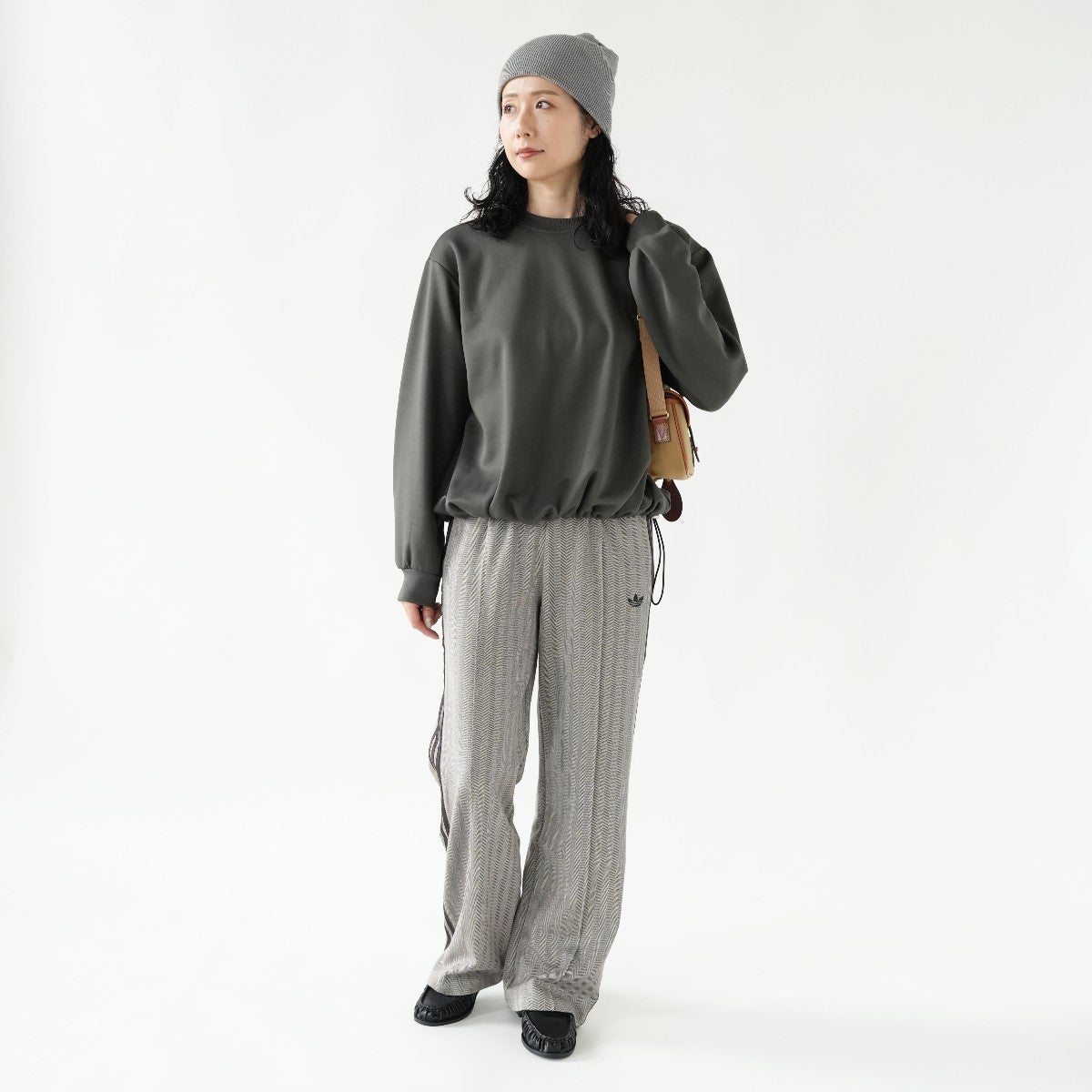 oversized drawstring hem pullover オーバーサイズドローストリングヘムプルオーバー