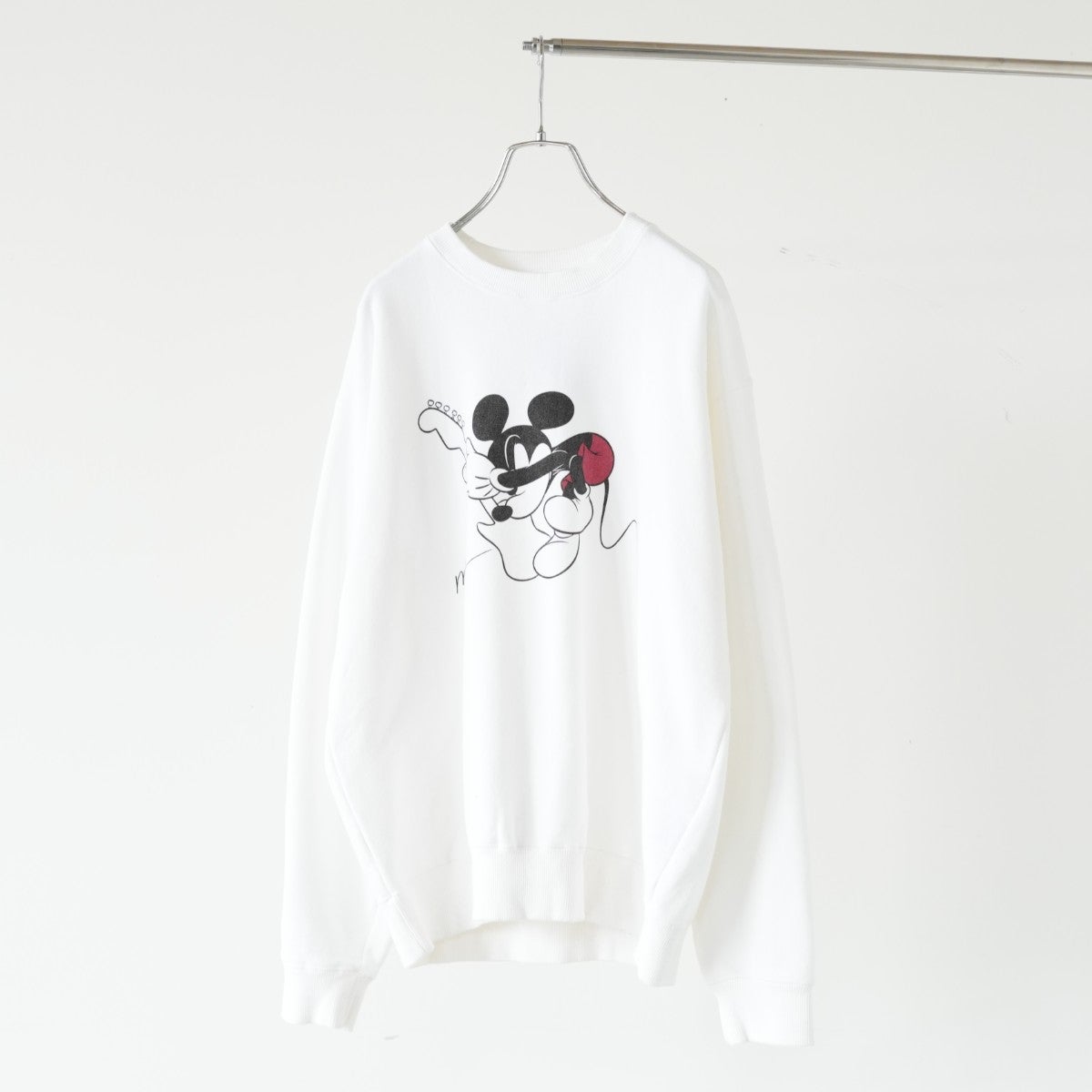 MICKKEY MOUSE Guitar print sweat ミッキーマウス ギター プリントスウェット