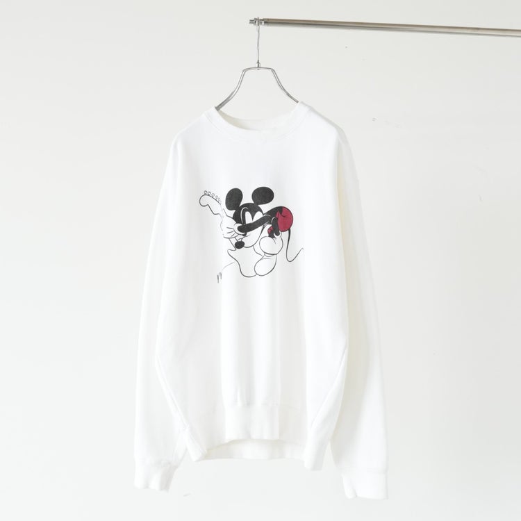 MICKKEY MOUSE Guitar print sweat ミッキーマウス ギター プリントスウェット