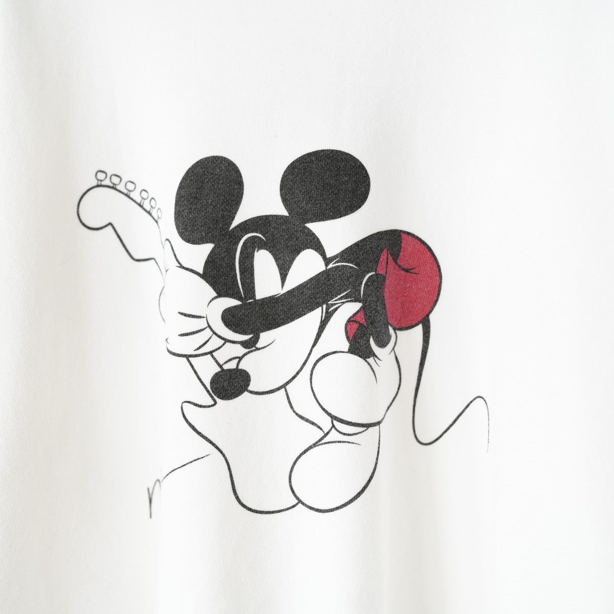 MICKKEY MOUSE Guitar print sweat ミッキーマウス ギター プリントスウェット