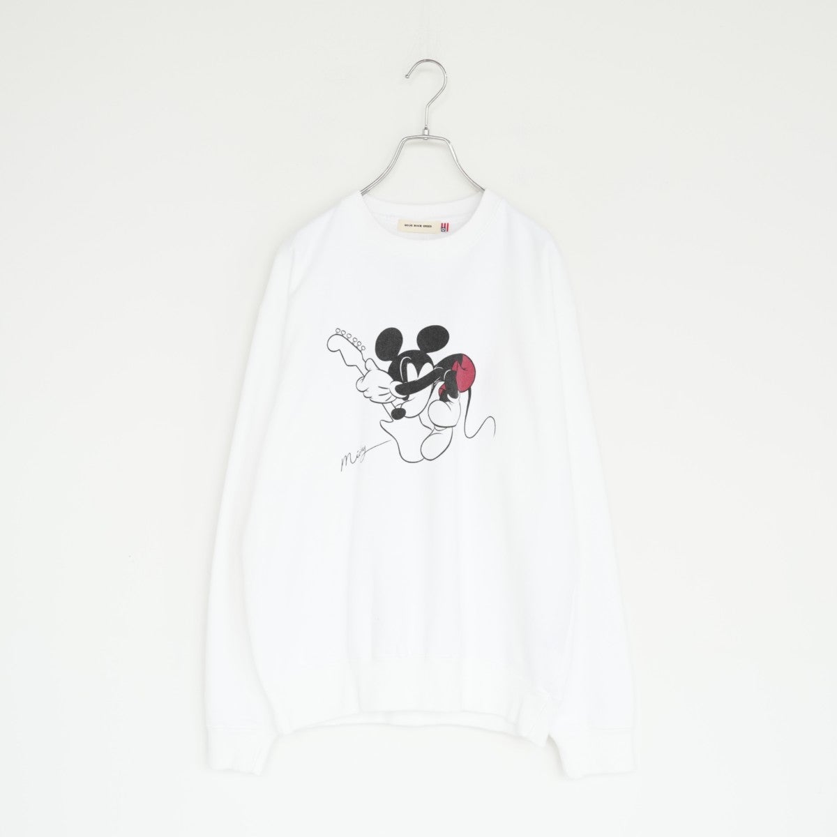 MICKKEY MOUSE Guitar print sweat ミッキーマウス ギター プリントスウェット