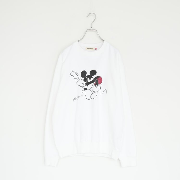 MICKKEY MOUSE Guitar print sweat ミッキーマウス ギター プリントスウェット