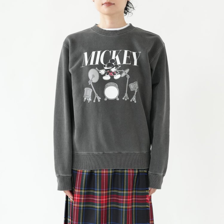 MICKKEY MOUSE Drum print sweat ミッキーマウス ドラム プリントスウェット