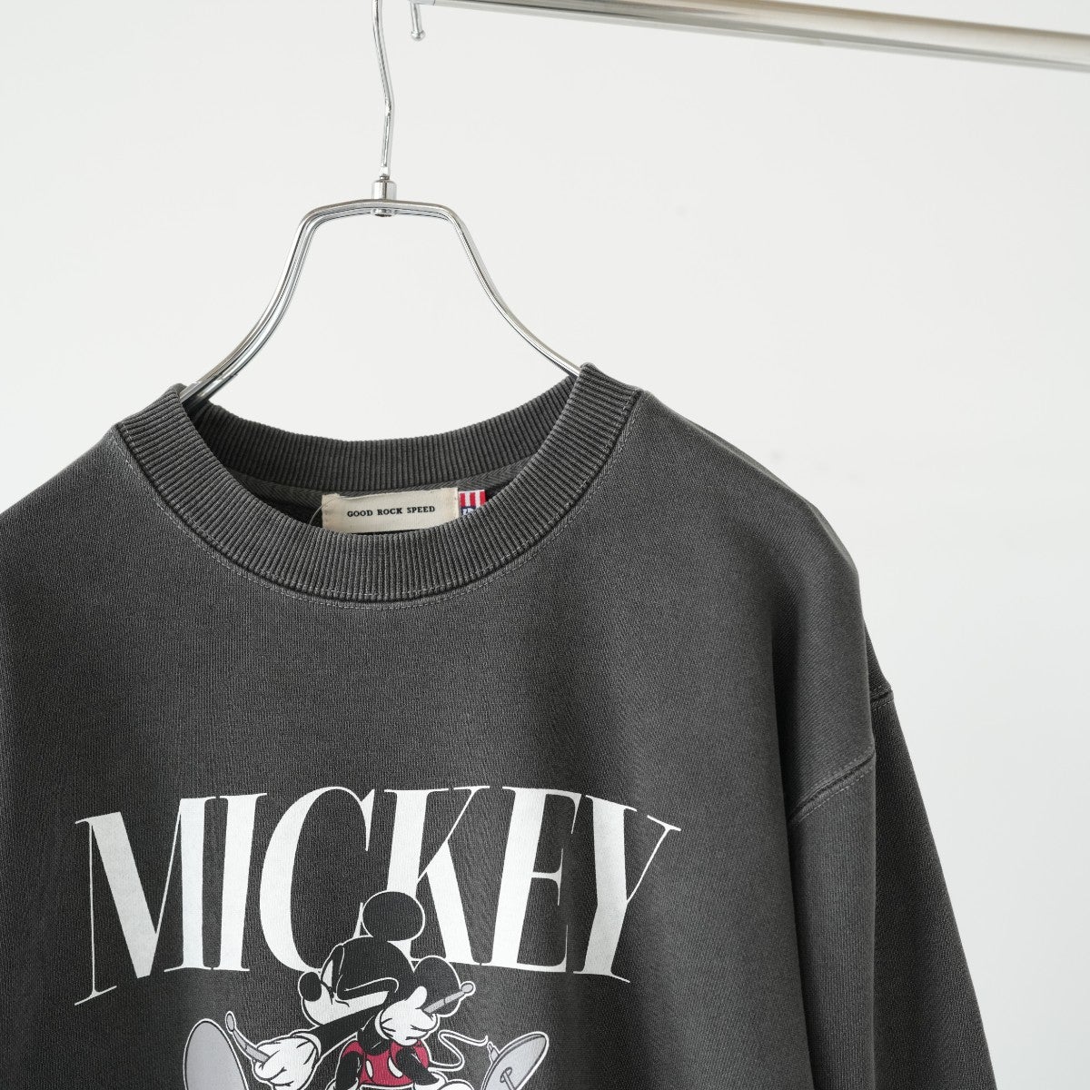 MICKKEY MOUSE Drum print sweat ミッキーマウス ドラム プリントスウェット