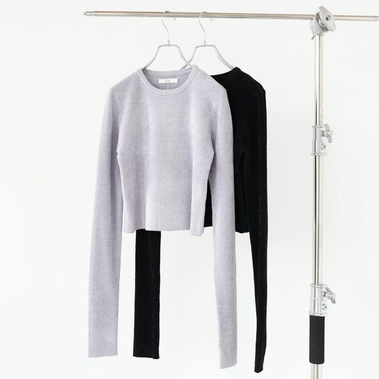 Crewneck Velour Knit クルーネックベロアニット