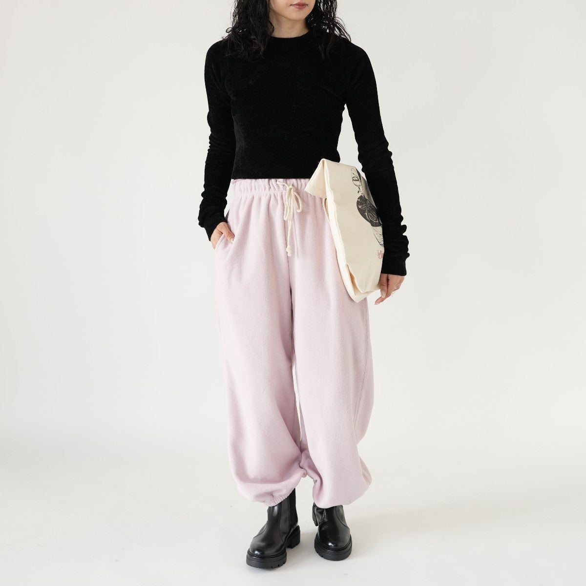 Crewneck Velour Knit クルーネックベロアニット