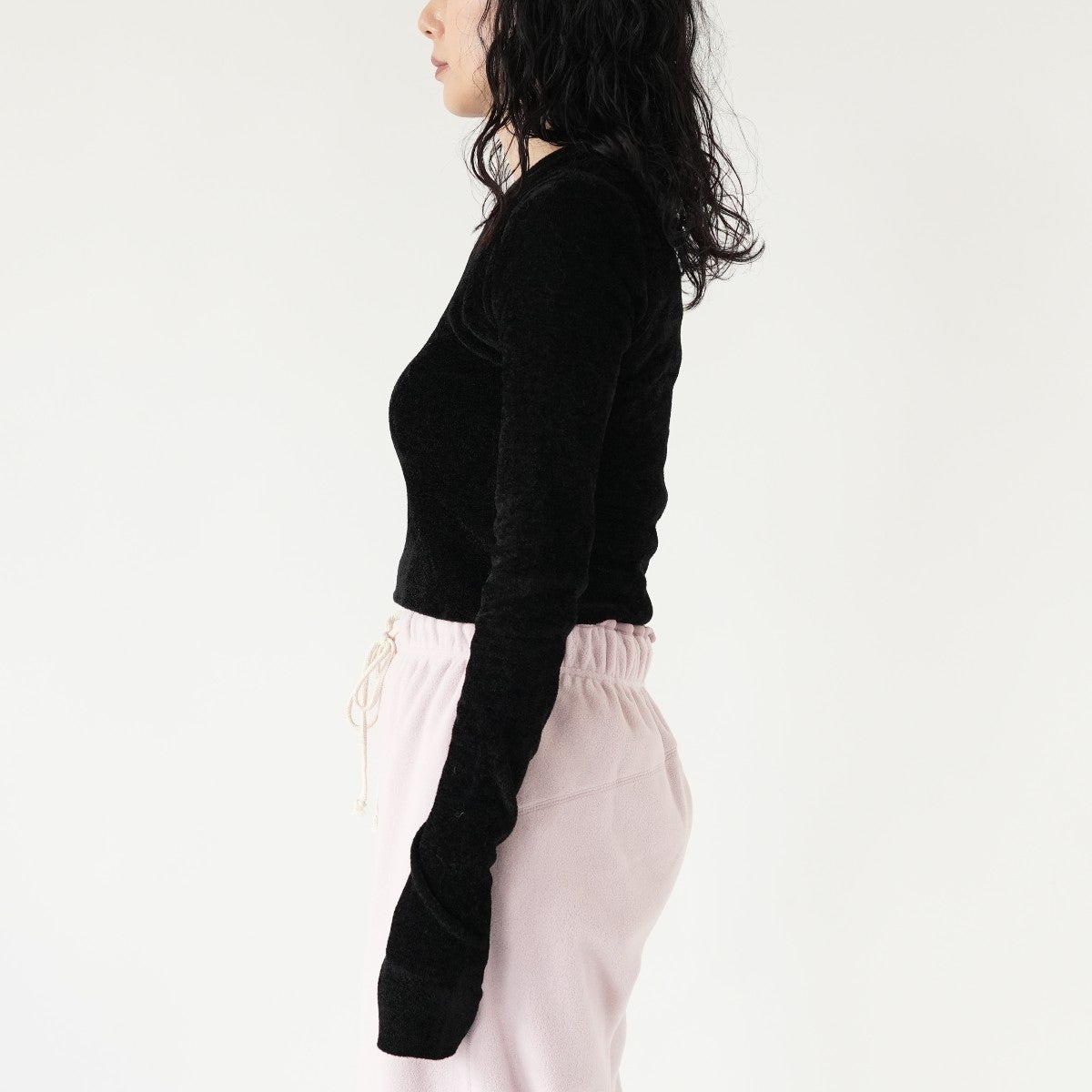 Crewneck Velour Knit クルーネックベロアニット