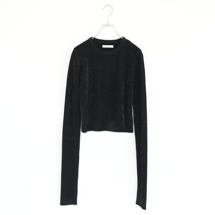 Crewneck Velour Knit クルーネックベロアニット