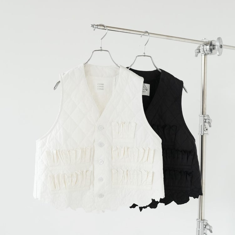 embroidery scallop vest エンブロイダリー スカロップ ベスト