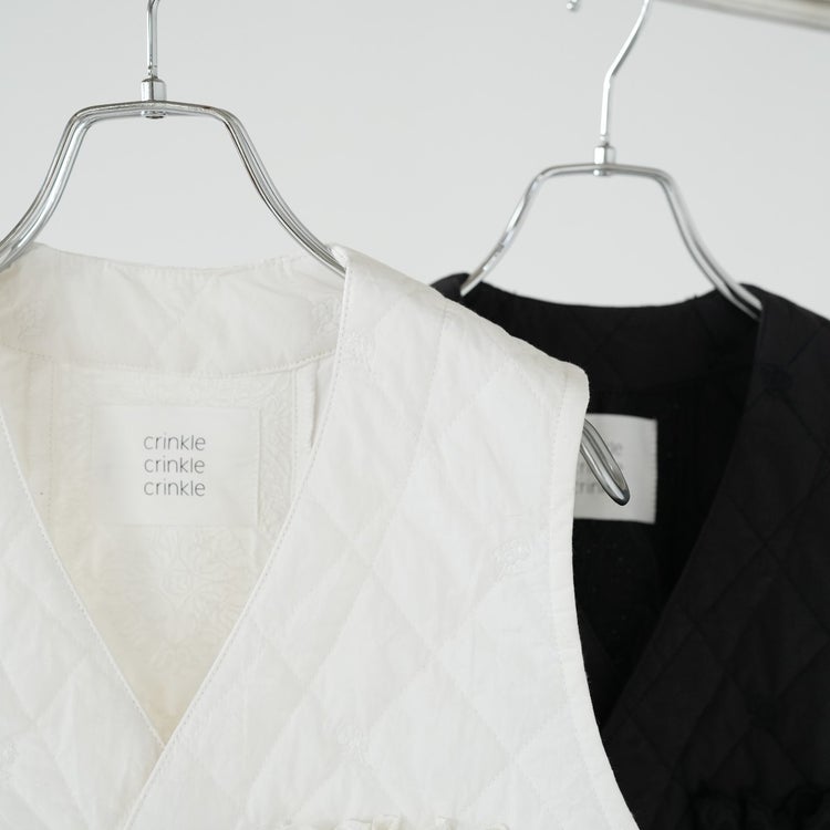 embroidery scallop vest エンブロイダリー スカロップ ベスト