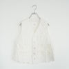 embroidery scallop vest エンブロイダリー スカロップ ベスト