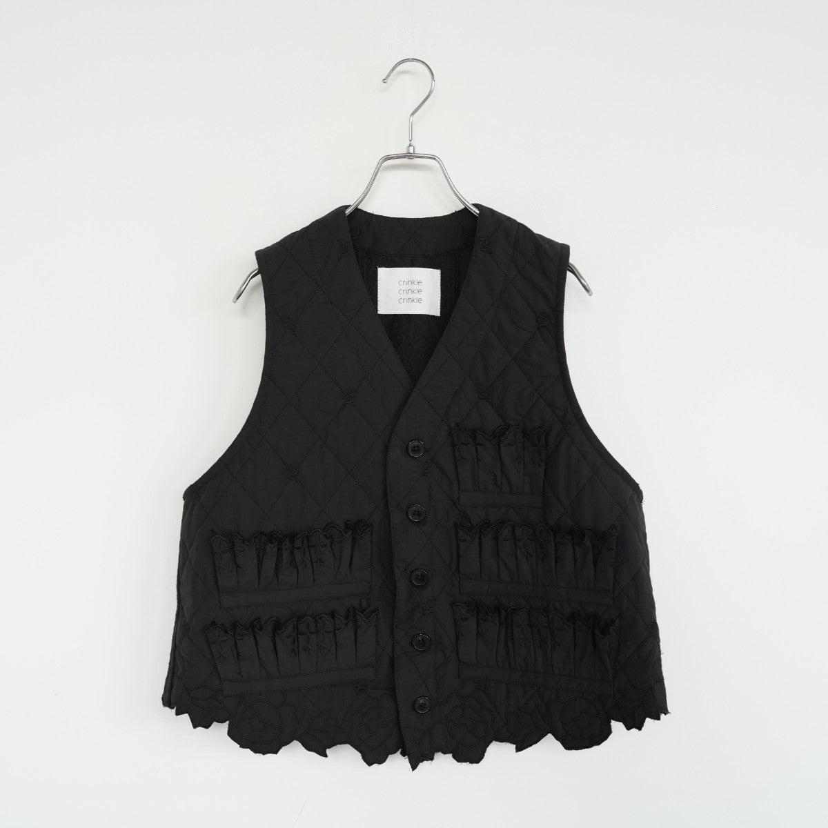 embroidery scallop vest エンブロイダリー スカロップ ベスト