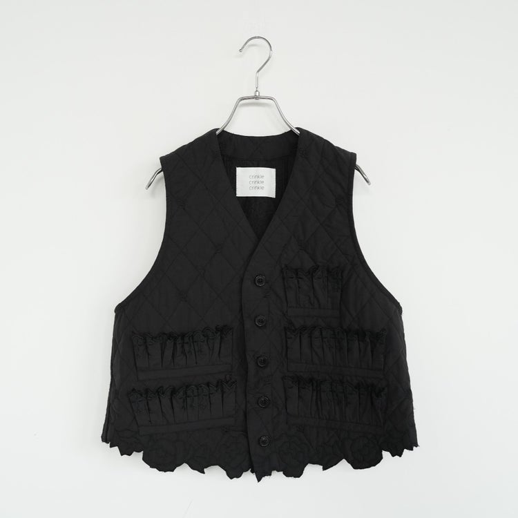 embroidery scallop vest エンブロイダリー スカロップ ベスト