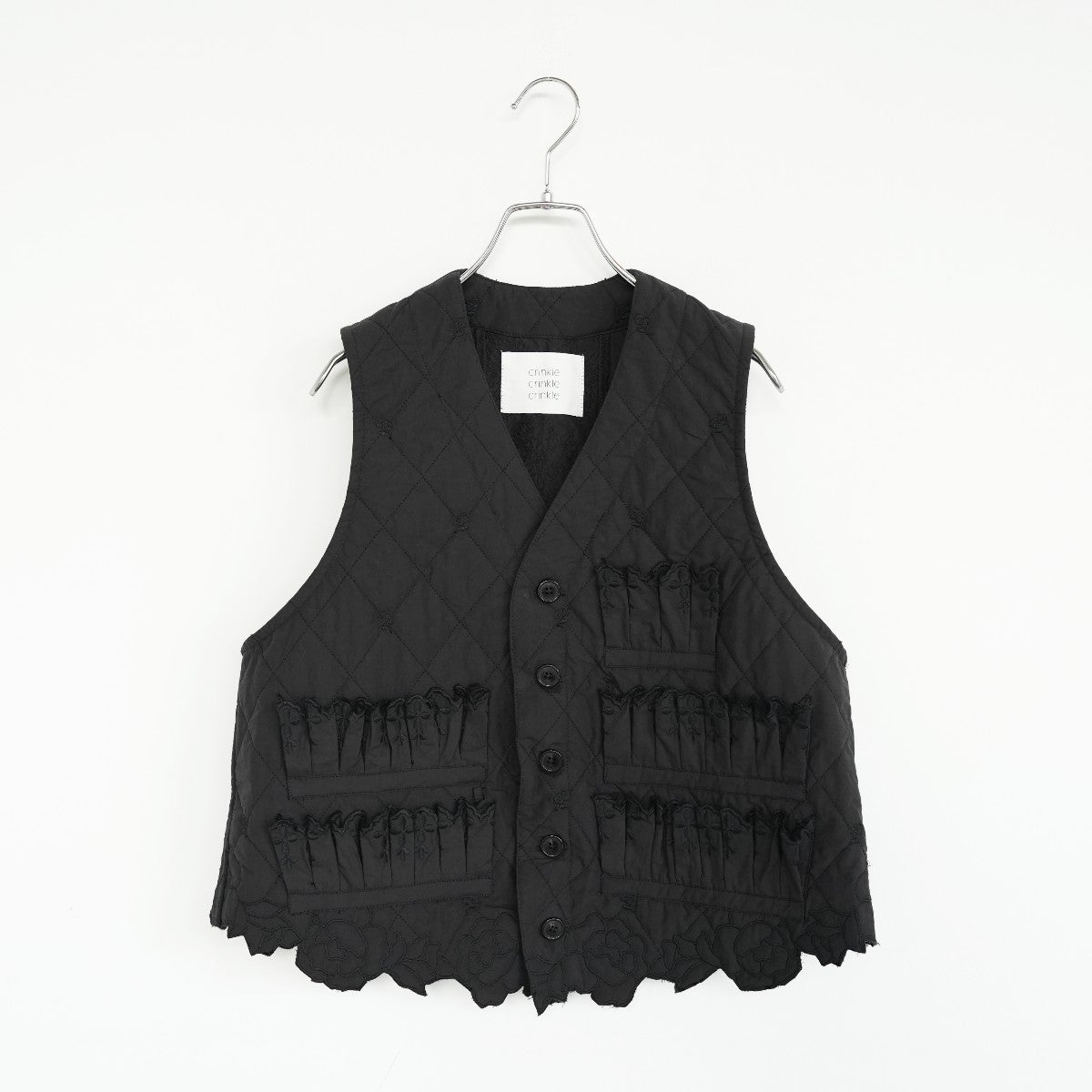 embroidery scallop vest エンブロイダリー スカロップ ベスト