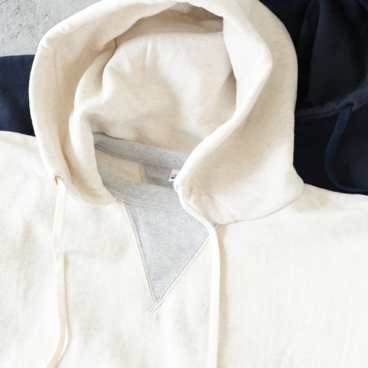 DOUBLE THICKNESS PULLOVER AFTER HOODED ダブルシックネス ルオーバーアフターフーデッドスウェットシャツ