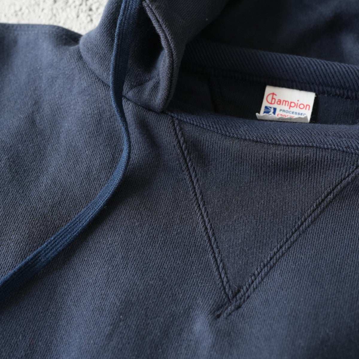 DOUBLE THICKNESS PULLOVER AFTER HOODED ダブルシックネス ルオーバーアフターフーデッドスウェットシャツ