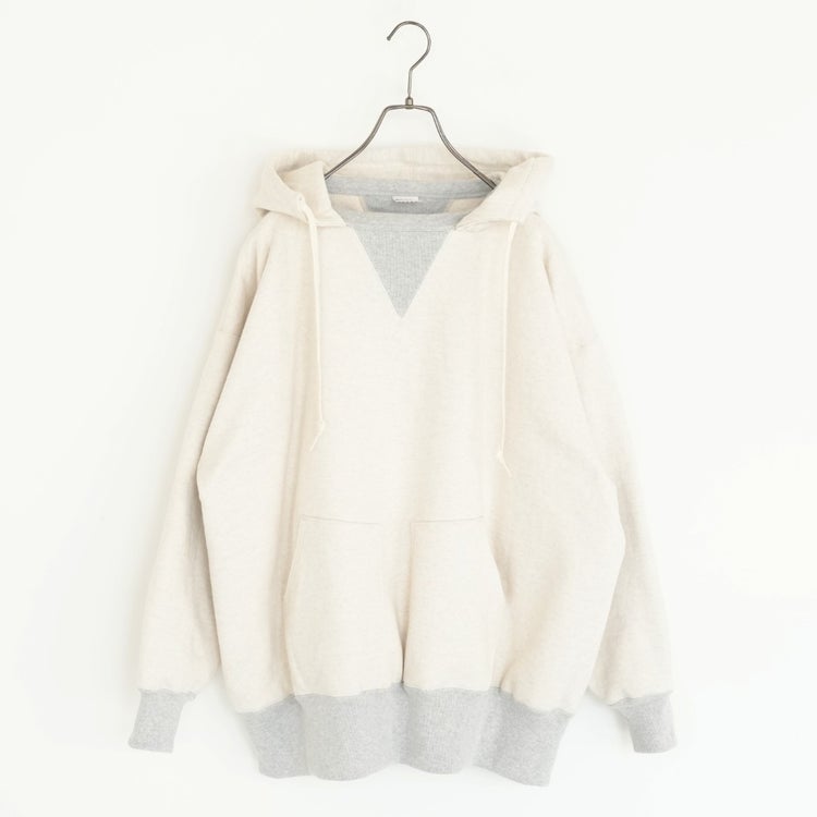 DOUBLE THICKNESS PULLOVER AFTER HOODED ダブルシックネス ルオーバーアフターフーデッドスウェットシャツ
