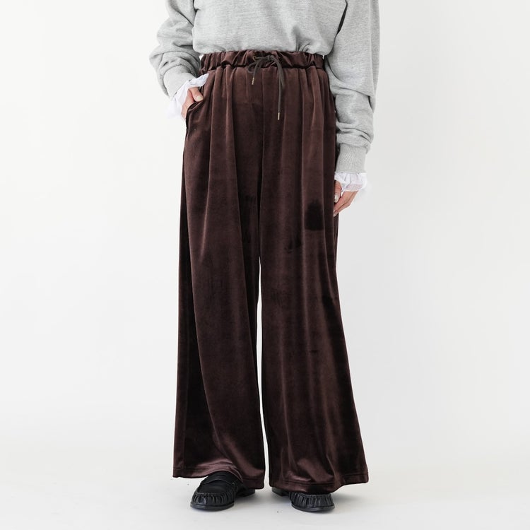 velour wide pt ベロアワイドパンツ