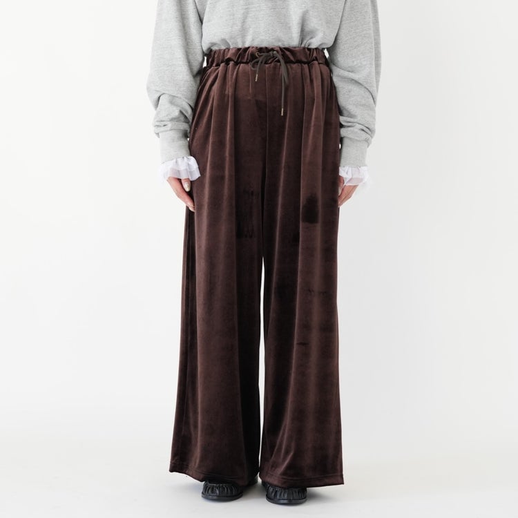velour wide pt ベロアワイドパンツ
