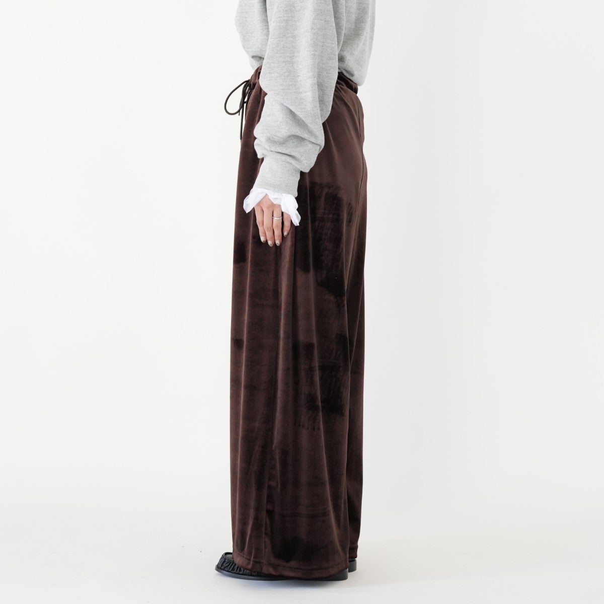 velour wide pt ベロアワイドパンツ