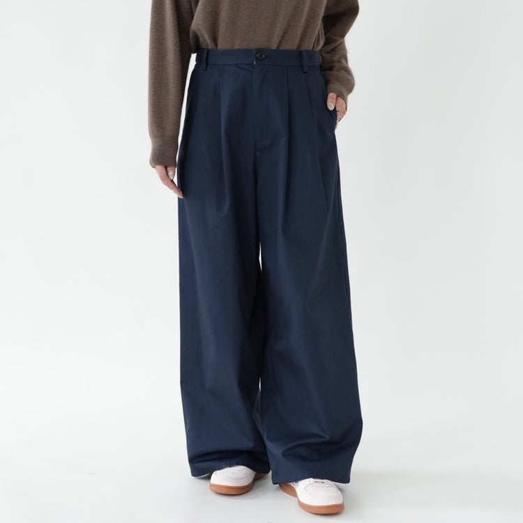 tucked wide chino pants タックワイドチノパンツ