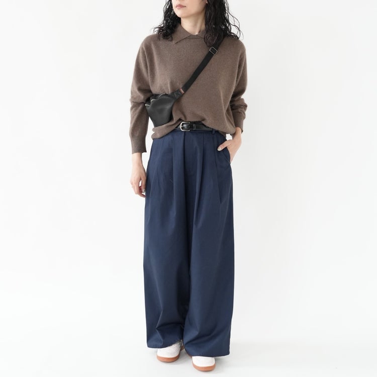 tucked wide chino pants タックワイドチノパンツ