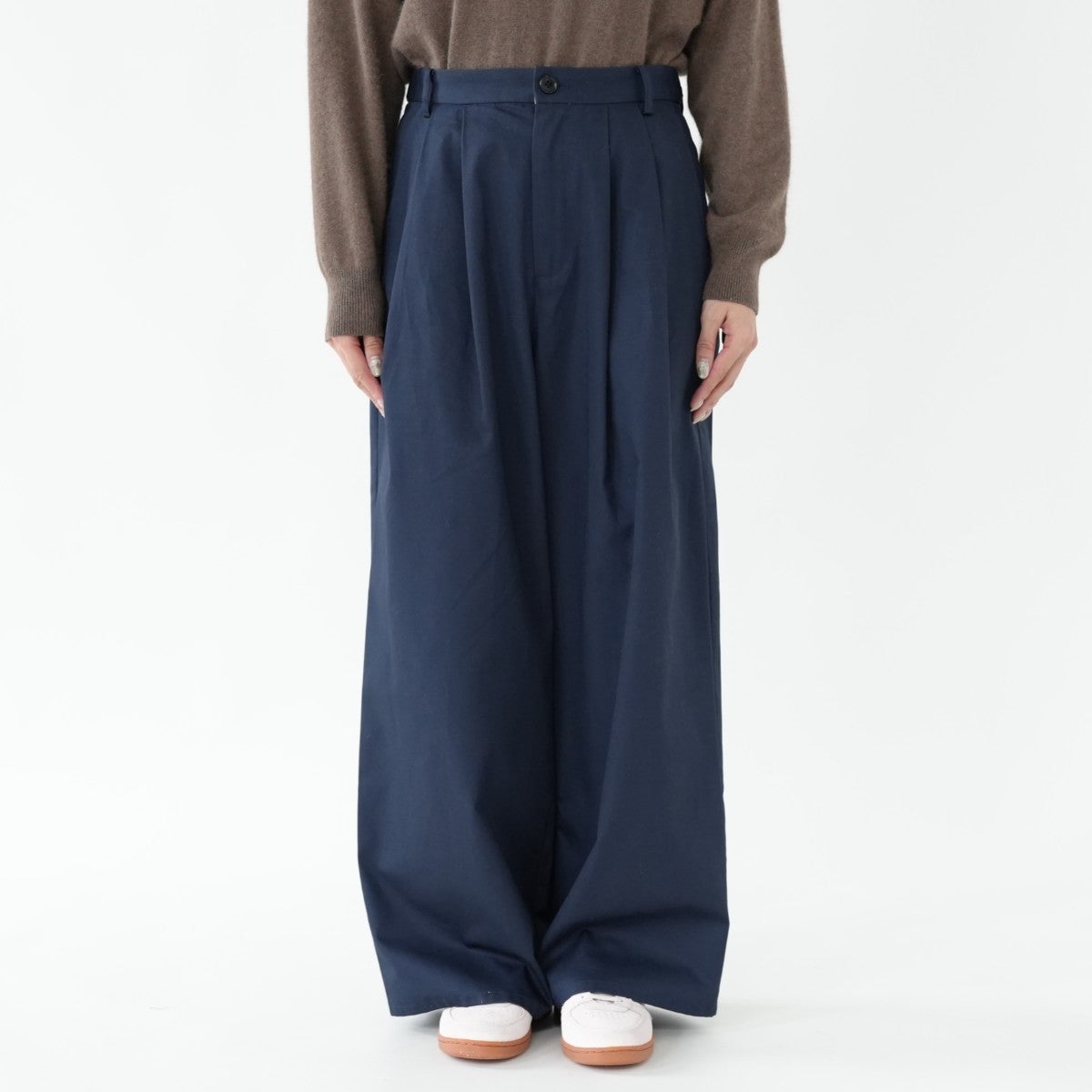 tucked wide chino pants タックワイドチノパンツ