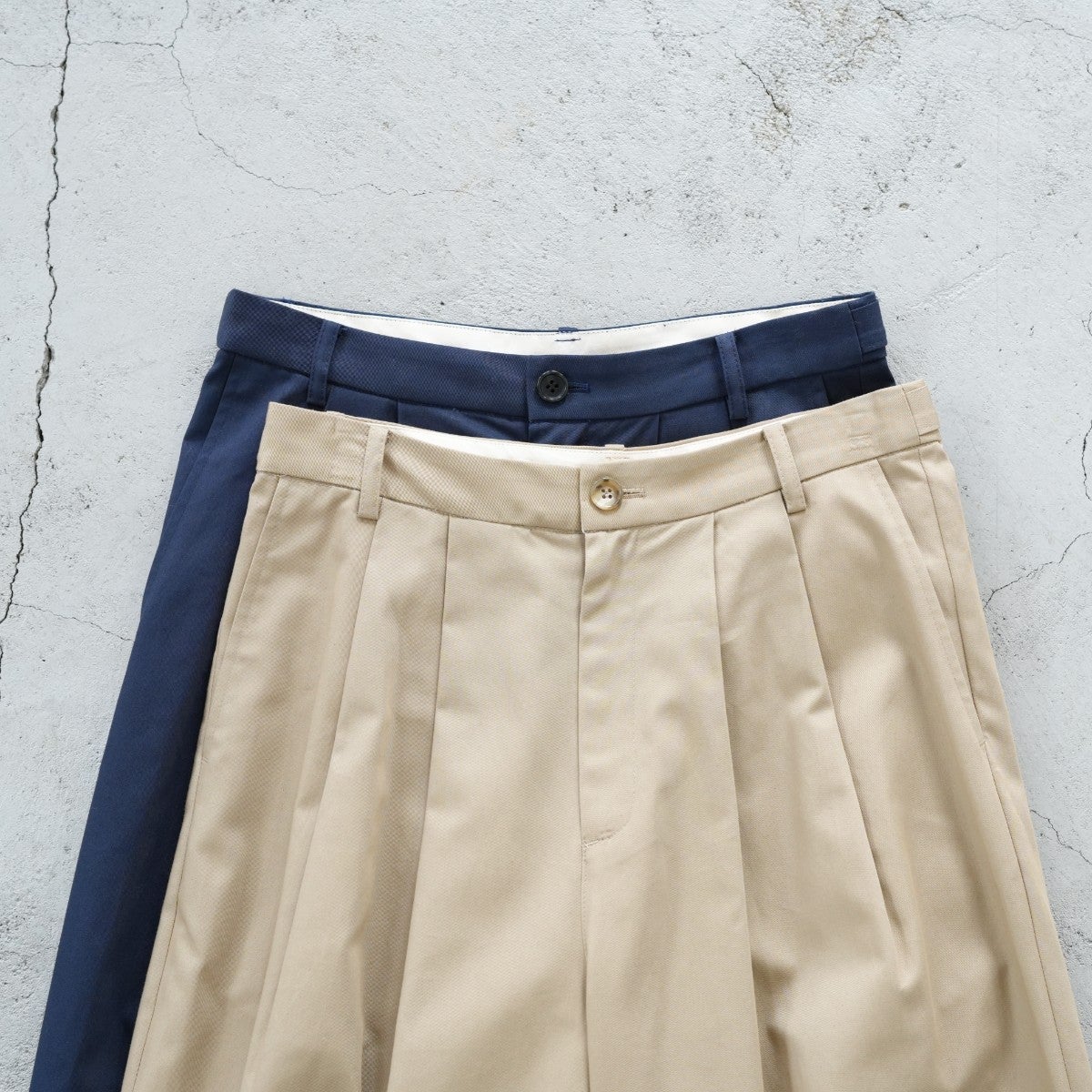 tucked wide chino pants タックワイドチノパンツ