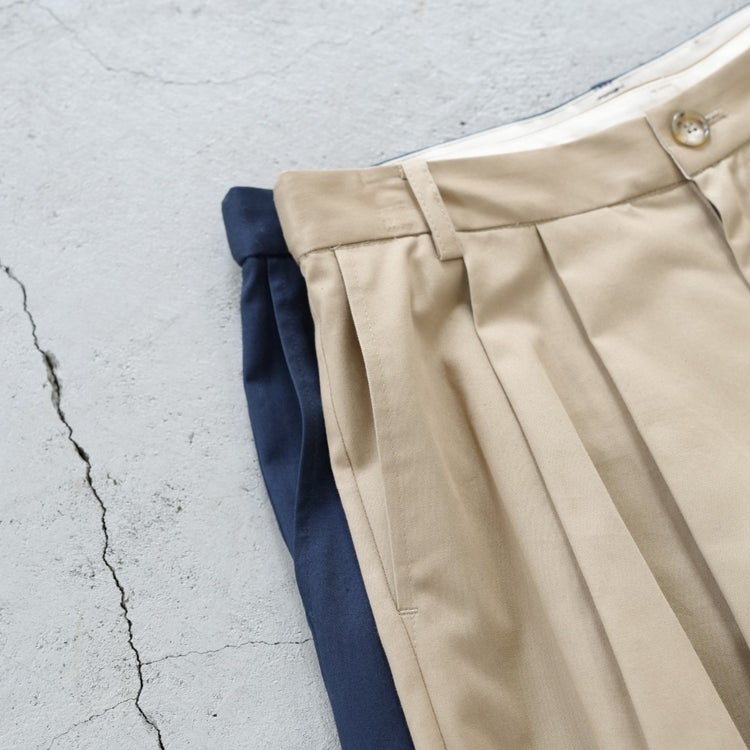 tucked wide chino pants タックワイドチノパンツ