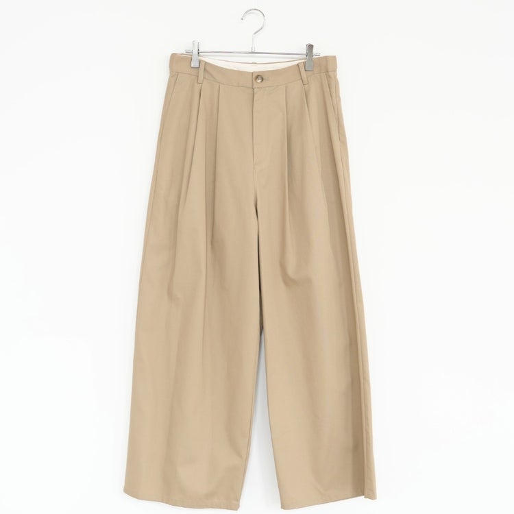 tucked wide chino pants タックワイドチノパンツ