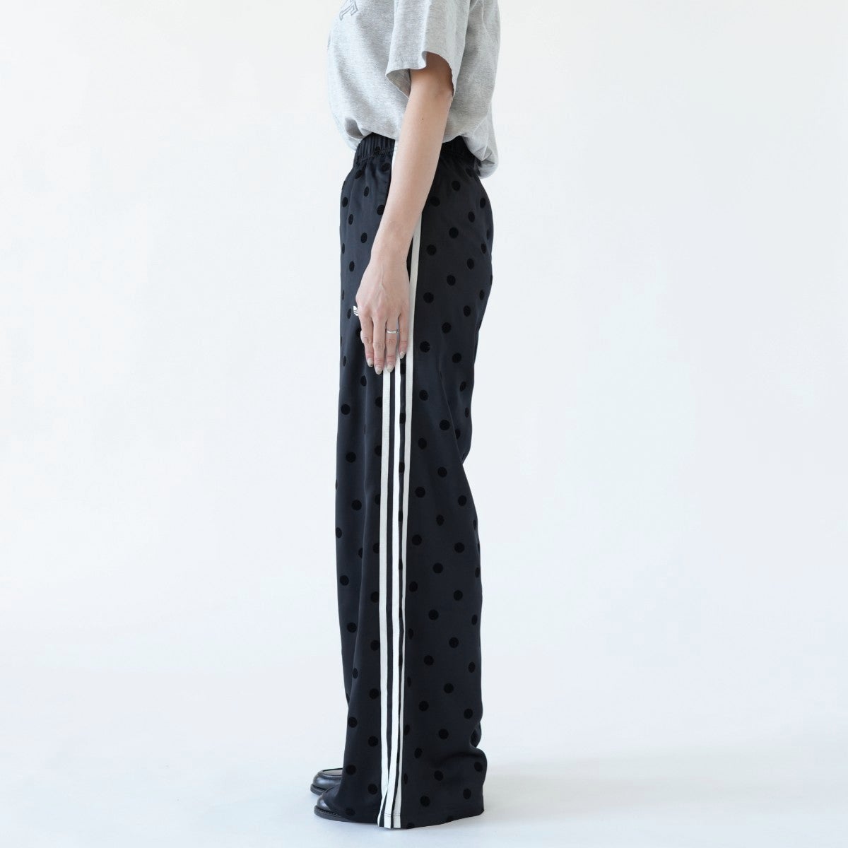 サテン ポルカドット ワイドレッグパンツ/YY362/adidas Originals