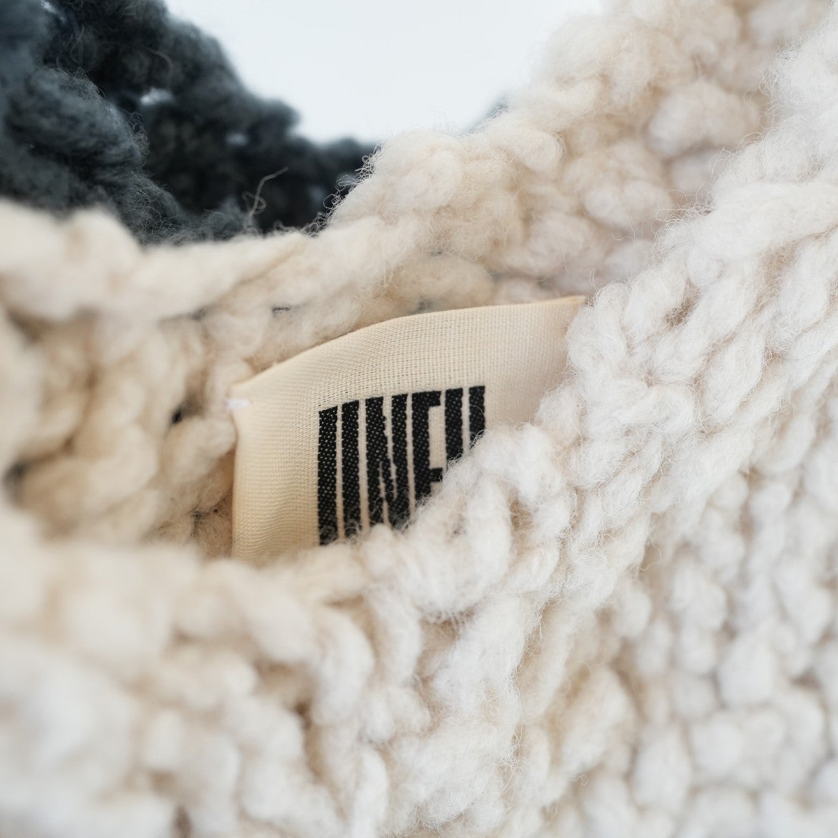 BRITISH SUPER DOWN SLUB FELT YARN HAND-KNIT BUISTIER ブリティッシュスーパーダウンスラブフェルトヤーン ハンドニットビスチェ