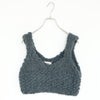 BRITISH SUPER DOWN SLUB FELT YARN HAND-KNIT BUISTIER ブリティッシュスーパーダウンスラブフェルトヤーン ハンドニットビスチェ