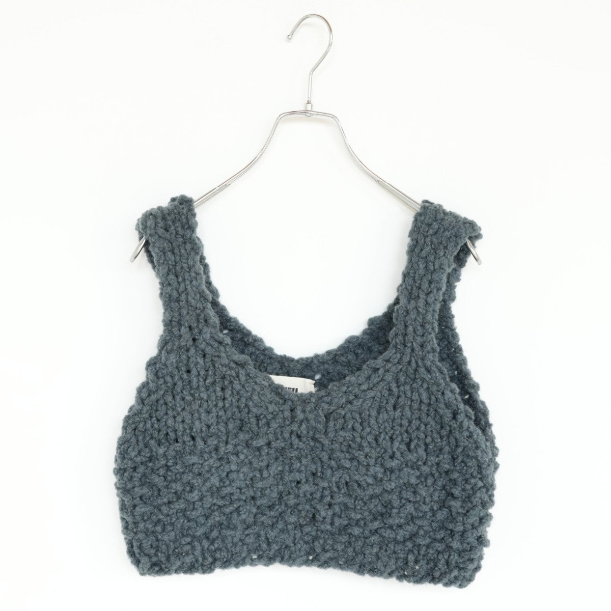 BRITISH SUPER DOWN SLUB FELT YARN HAND-KNIT BUISTIER ブリティッシュスーパーダウンスラブフェルトヤーン ハンドニットビスチェ