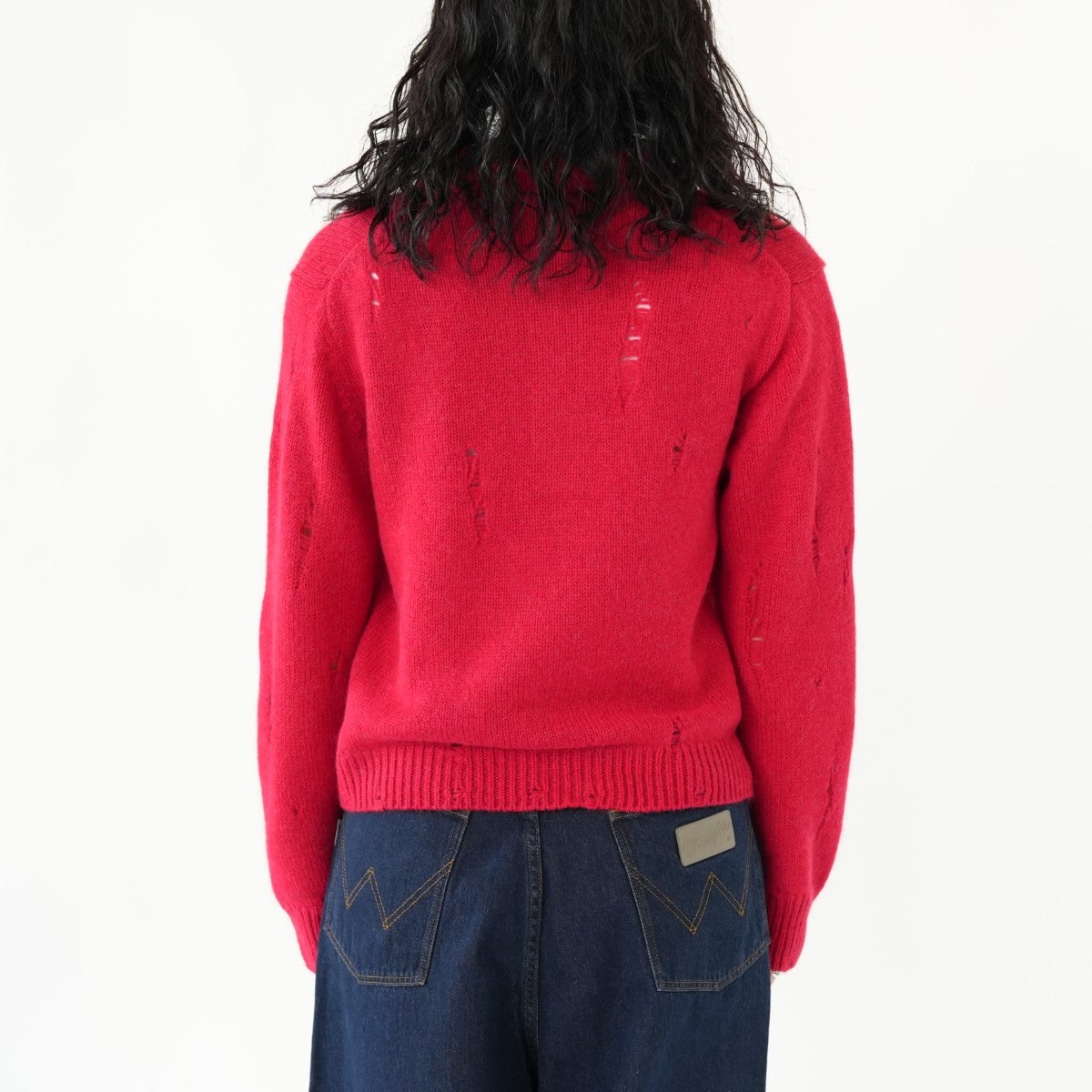 ROYAL BABY ALPACA DAMAGE PATTERN-KNIT POLO ロイヤルベビーアルパカ ダメージパターンニットポロ