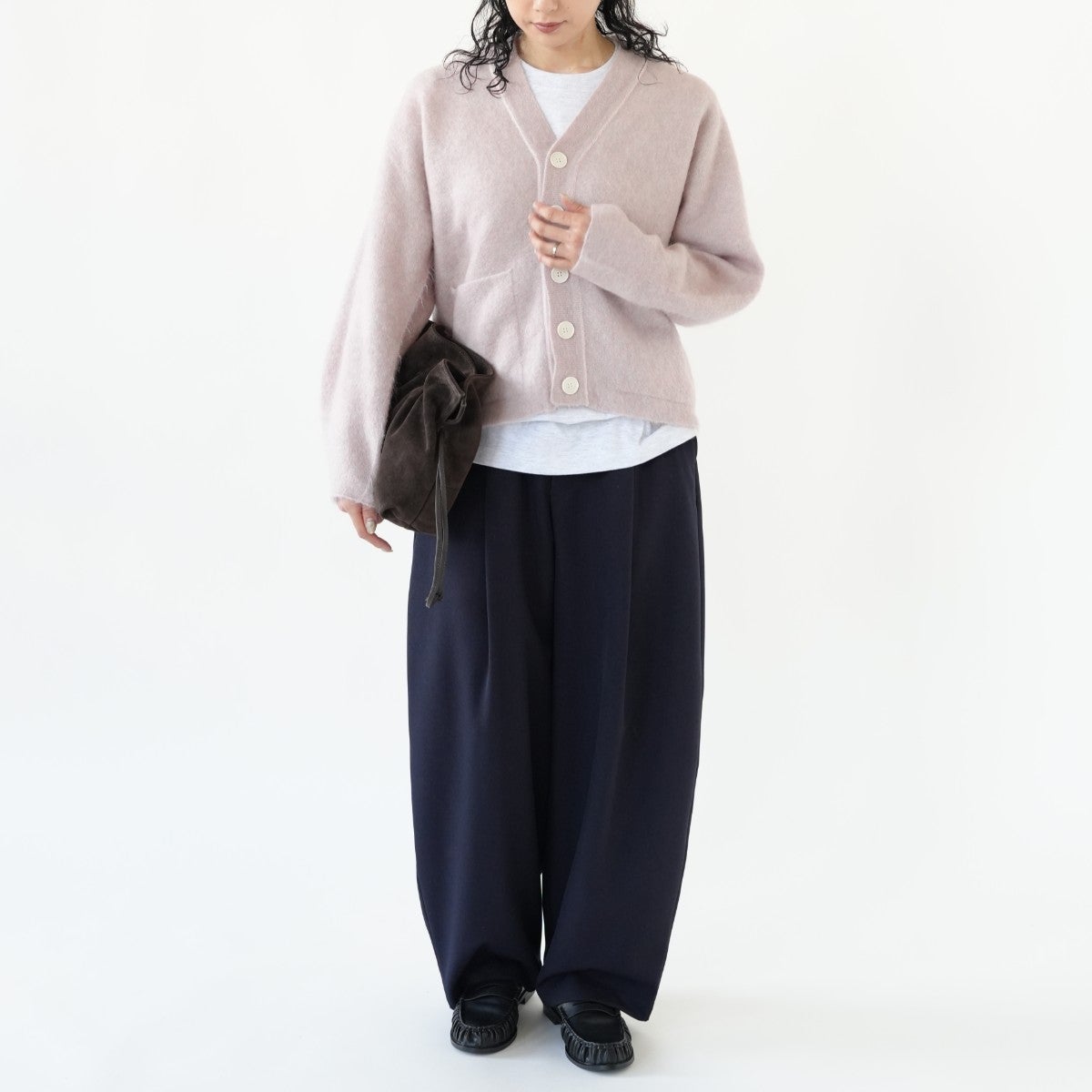 STRETCH SUPERKID MOHAIR V-NECK CARDIGAN ストレッチスーパーキッドモヘア Vネックカーディガン