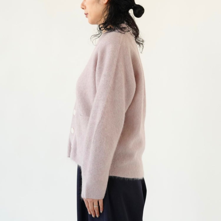 STRETCH SUPERKID MOHAIR V-NECK CARDIGAN ストレッチスーパーキッドモヘア Vネックカーディガン