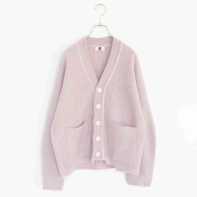 STRETCH SUPERKID MOHAIR V-NECK CARDIGAN ストレッチスーパーキッドモヘア Vネックカーディガン