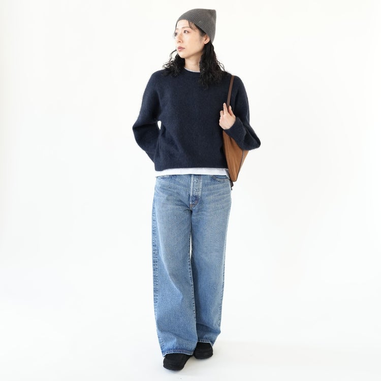 STRETCH SUPERKID MOHAIR CREW-NECK P/O ストレッチスーパーキッドモヘア クルーネックプルオーバー